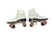 Vintage White Size 8 "Chicago" 4 Wheel Derby Roller Skates Arrow