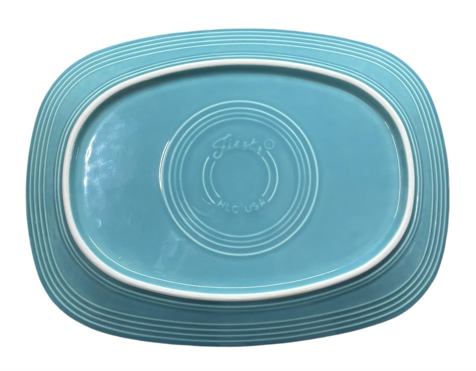 Fiesta - Turquoise Blue Rectangular Platter Homer Laughlin Ceramic Kitchenware