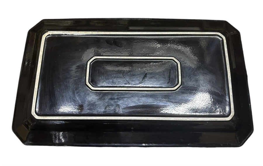 Extra Large Rectangular Serving Tray Platter Vintage Hall China 2036 Black
