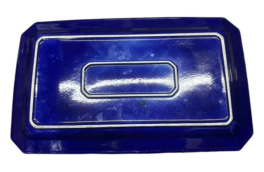 Hall China Extra Large Rectangular Serving Tray Platter Vintage 2036 Blue