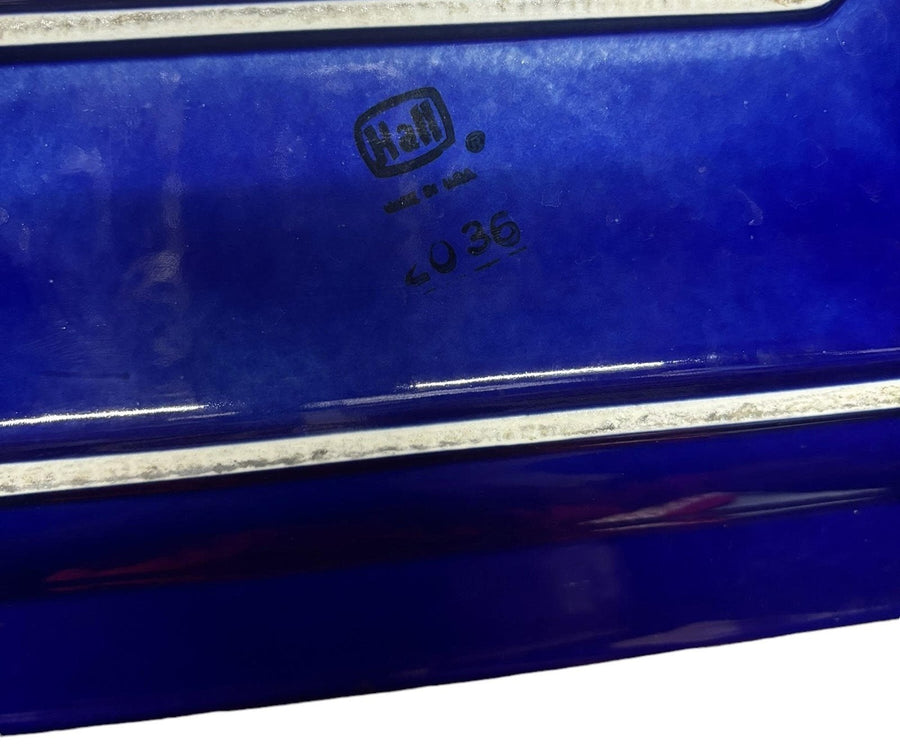 Hall China Extra Large Rectangular Serving Tray Platter Vintage 2036 Blue