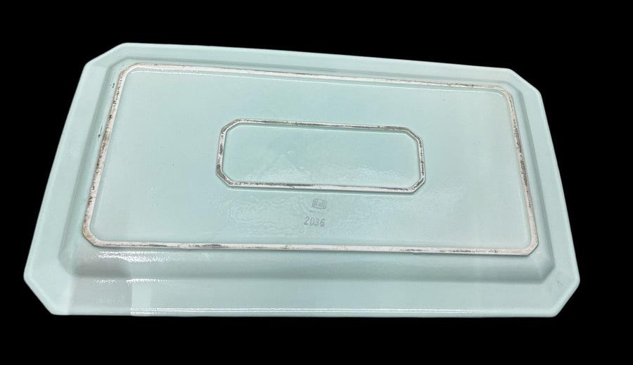 Hall China Extra Large Rectangular Serving Tray Platter Vintage 2036 Sea Mist
