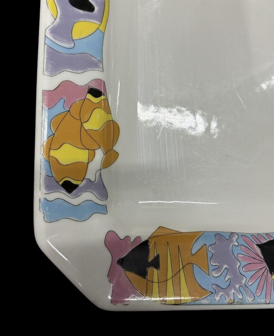 Hall China Extra Large Rectangular Serving Tray Platter Vintage 2036 Fish