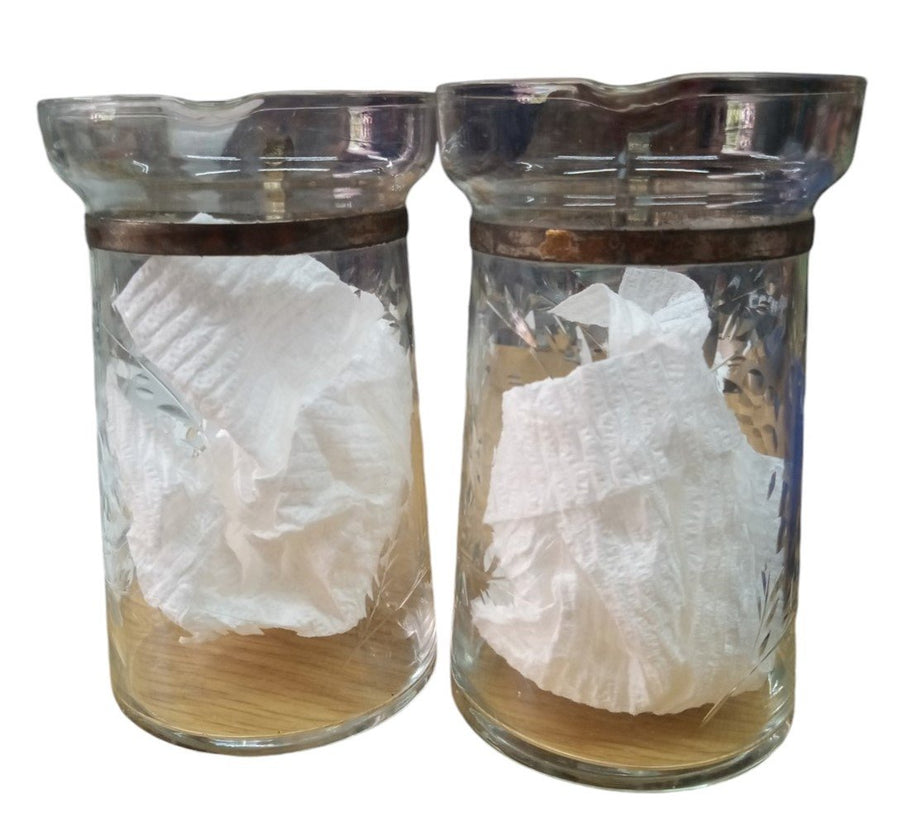 Syrup Pitchers Set Of 2 Vintage Collectible Nostalgic Kitchenware Floral Pattern
