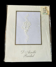 D'Airelle Bridal White Thigh High 100% Nylon Aire Hosiery Butterflies Ribbons