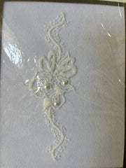 D'Airelle Bridal White Thigh High 100% Nylon Aire Hosiery Butterflies Ribbons