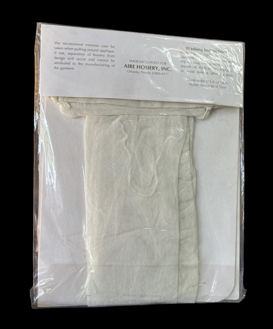 D'Airelle Bridal Ivory Queen Size Pantyhose 100% Nylon Aire Hosiery