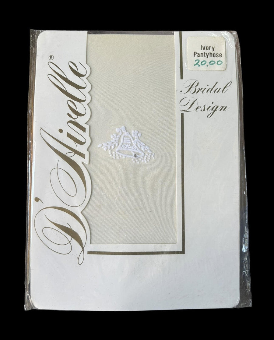 D'Airelle Bridal Ivory One Size Pantyhose 100% Nylon Aire Hosiery