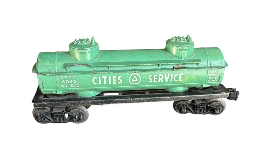 Lionel Lines O-Gauge Trains Pair Cities Service Tank 6045 Brown Caboose 6017