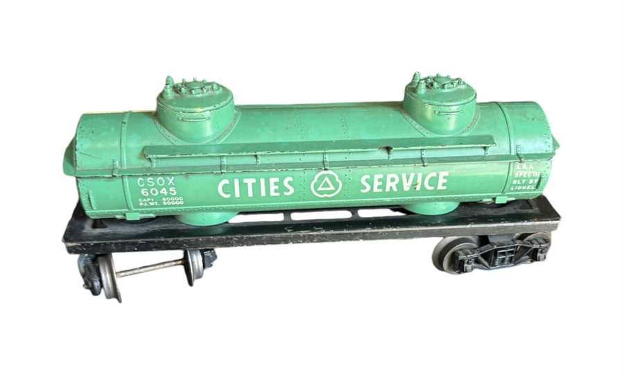 Lionel Lines O-Gauge Trains Pair Cities Service Tank 6045 Brown Caboose 6017