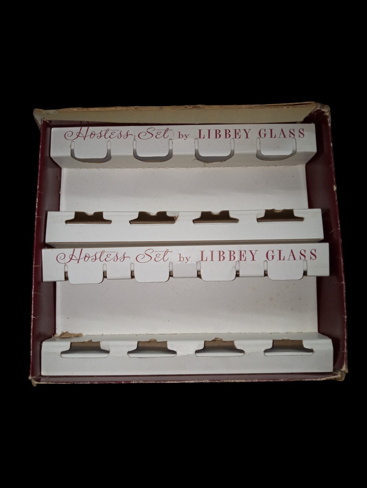 Libbey Glass Treasure Island 8 Cordial Glass Vintage 1950s MCM in Box Set