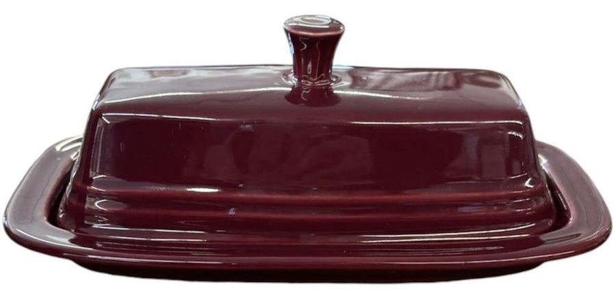 Fiesta - Cinnabar Red Small Covered Butter Dish Homer Laughlin Ceramic