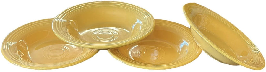 Fiesta - Vintage Yellow Rimmed Soup Bowl Homer Laughlin HLC Ceramic Set of 4