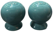 Fiesta - Turquoise Blue Ball Salt and Pepper Set Shakers Ceramic Homer Laughlin