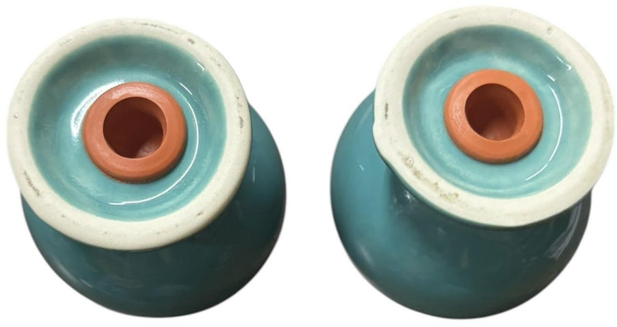 Fiesta - Turquoise Blue Ball Salt and Pepper Set Shakers Ceramic Homer Laughlin