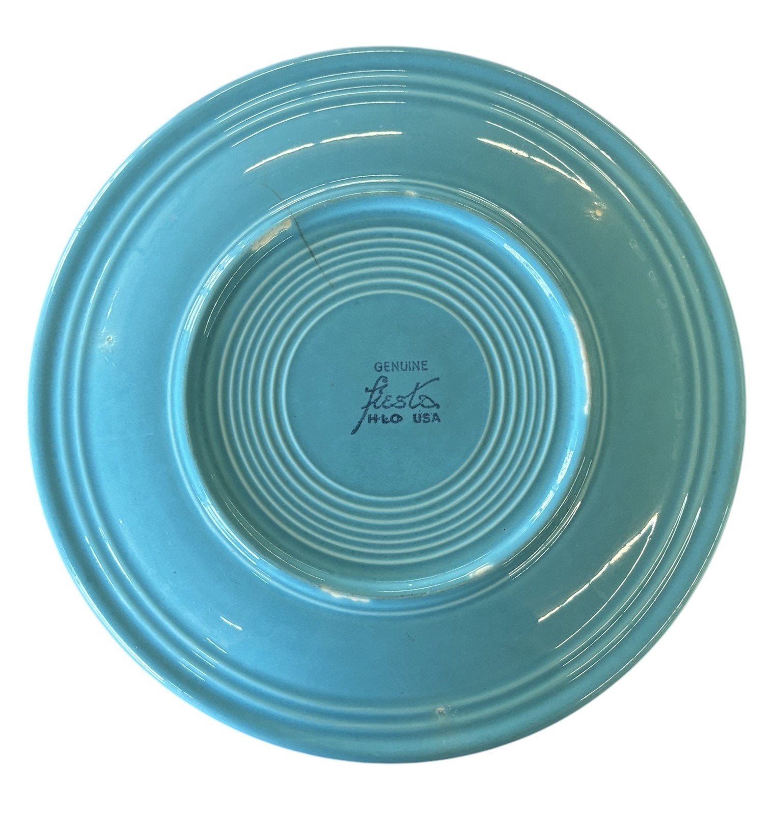 Fiesta - Vintage Turquoise Blue Dinner Plate Homer Laughlin Ceramic Kitchenware