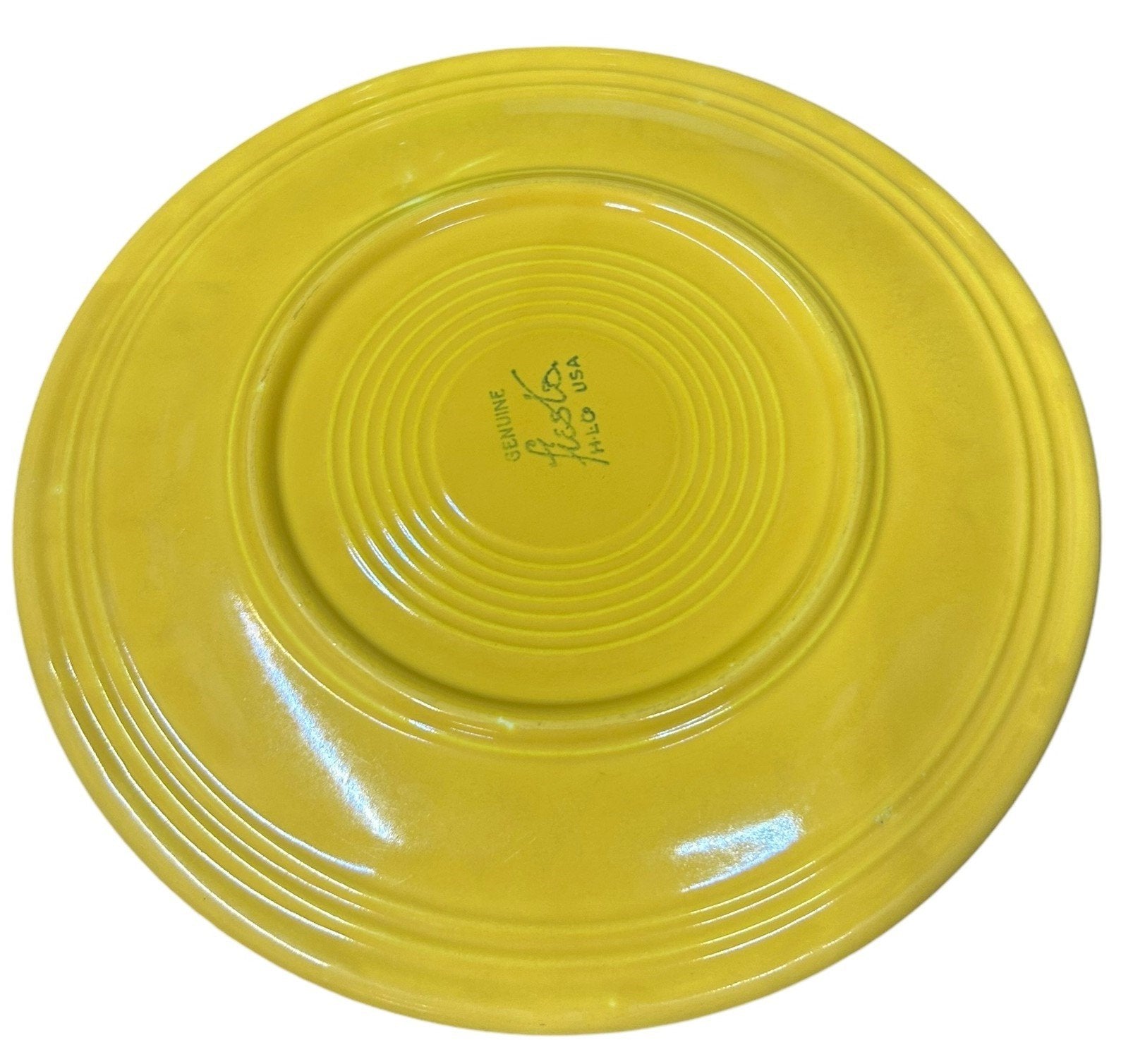 Fiesta - Vintage Yellow Luncheon Plate Ceramic Setting Homer Laughlin Kitchen