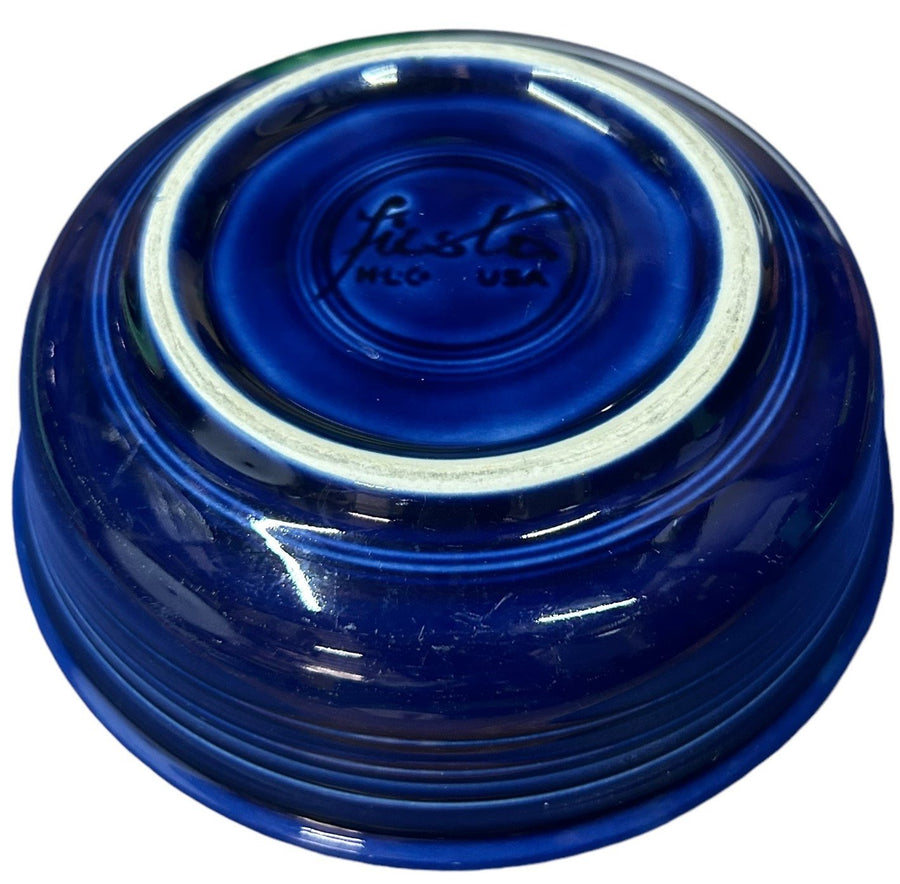 Fiesta - Cobalt Blue Small Cereal Bowl Homer Laughlin Ceramic Dish 15 oz