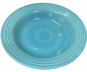 Fiesta - Vintage Turquoise Blue Rimmed Soup Bowl Homer Laughlin HLC Ceramic