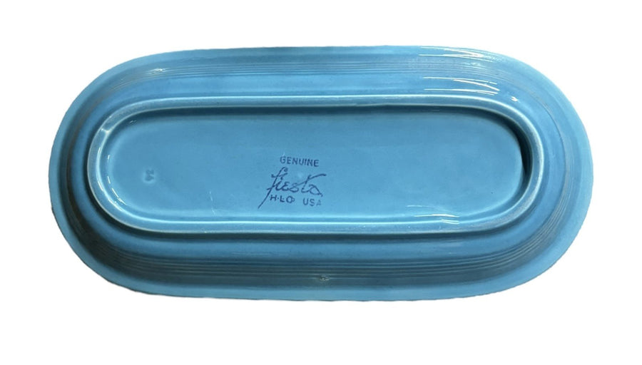 Fiesta - Vintage Turquoise Blue Utility Tray Homer Laughlin HLC Ceramic