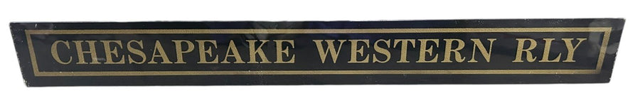 Chesapeake Western Rly Antique Jalousie Glass Sign