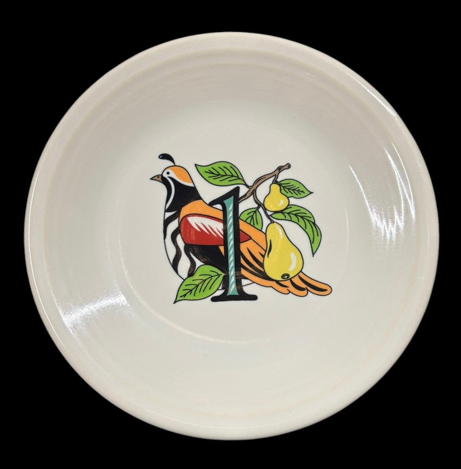 Fiesta Homer Laughlin 12 Days Of Christmas Saucer Partridge In Pear Tree