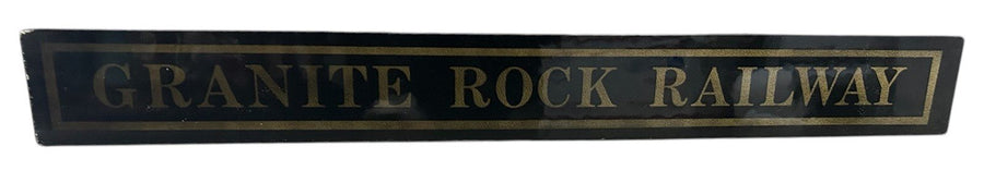 Granite Rock Railway Antique Jalousie Glass Sign