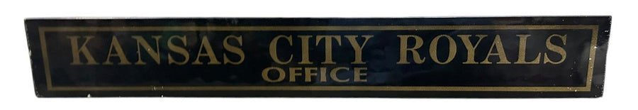 Kansas City Royals Office Antique Jalousie Glass Sign