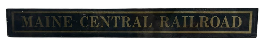 Maine Central Railroad Antique Jalousie Glass Sign