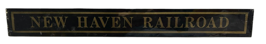 New Haven Railroad Antique Jalousie Glass Sign