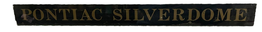 Pontiac Silverdome Antique Jalousie Glass Sign
