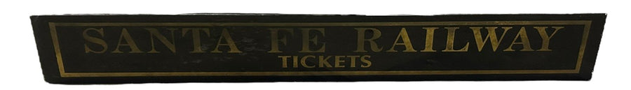 Santa Fe Railway Tickets Antique Jalousie Glass Sign