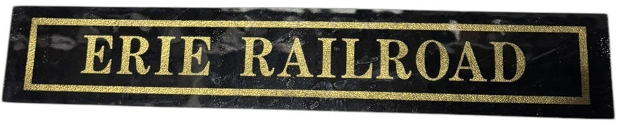 Erie Railroad Antique Jalousie Glass Sign