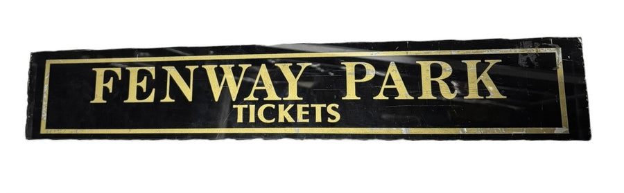 Fenway Park Tickets Antique Jalousie Glass Sign
