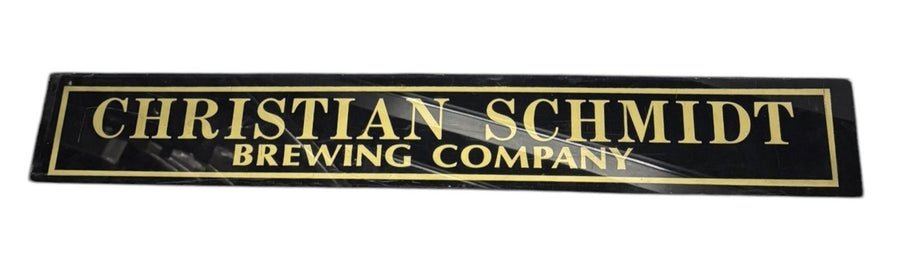 Christian Schmidt Brewing Company Antique Jalousie Glass Sign