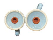 Fiesta - Sky Blue Salt and Pepper Shakers Rangetop Homer Laughlin Ceramic HLC