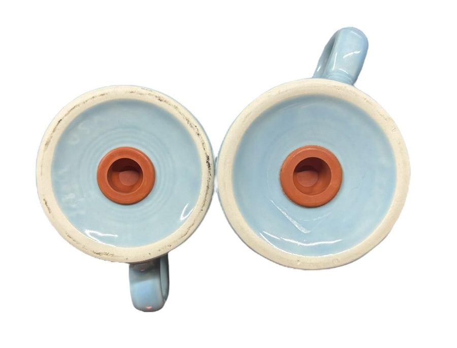 Fiesta - Sky Blue Salt and Pepper Shakers Rangetop Homer Laughlin Ceramic HLC