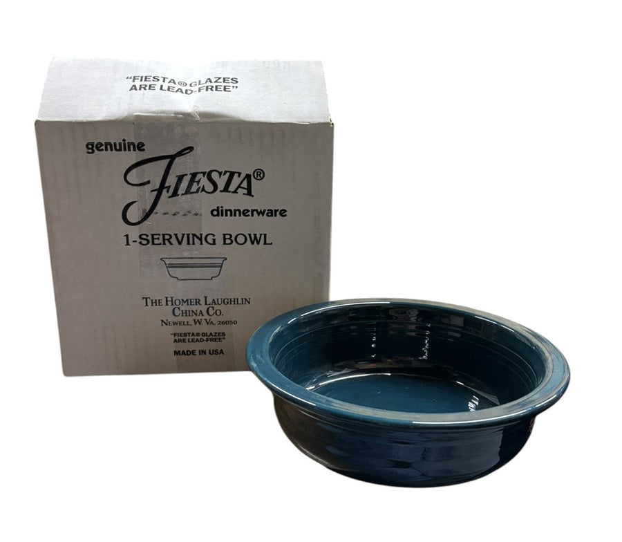 Fiesta - Juniper Blue Large Bowl Homer Laughlin Ceramic Dish 1 Quart 40oz in Box