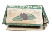 Plasticville Train Accessories Passenger Station Bridge and Pond Unit O Scale