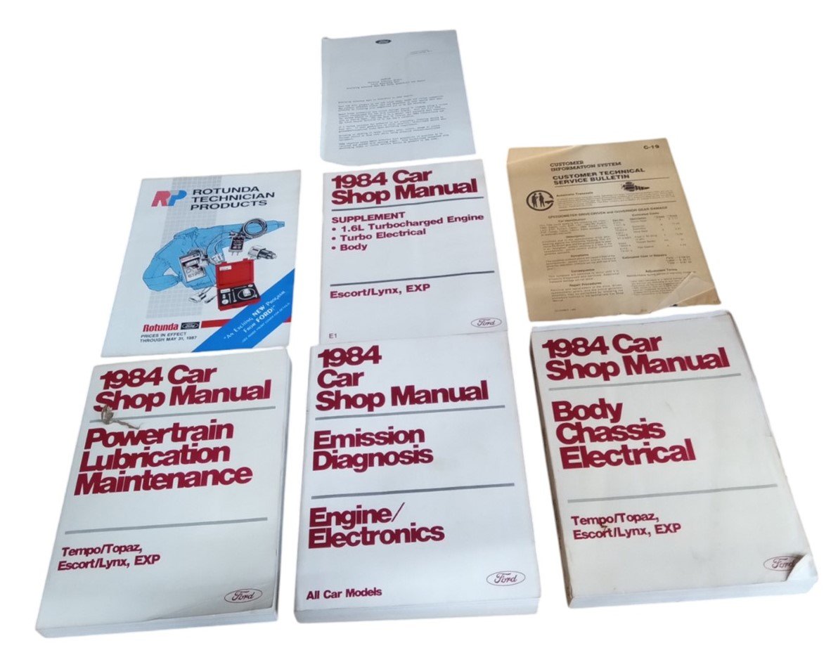 Ford Car Shop Manuals & Etc 1984 Vintage Collectible Nostalgic Automotive Repair