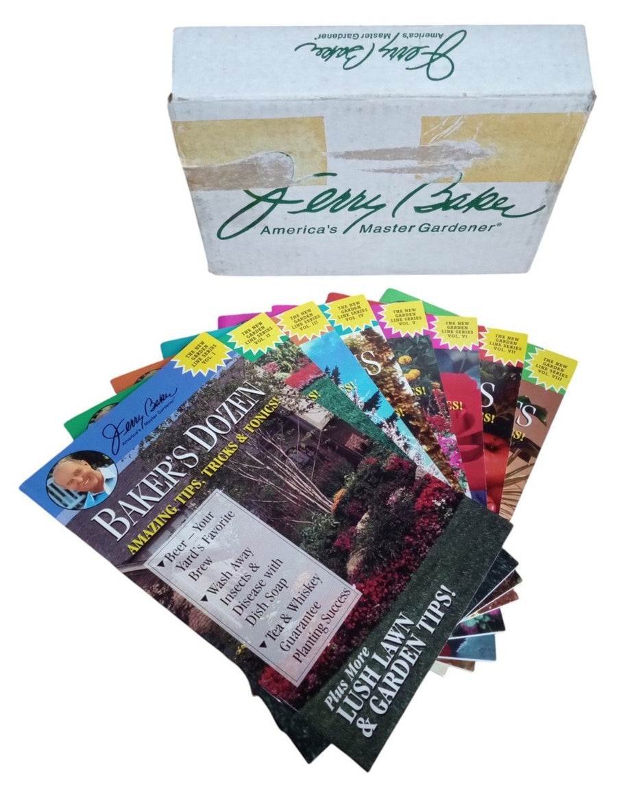 Jerry Baker New Garden Line Book Set 1-8 Retro Collectible Nostalgic Gardening