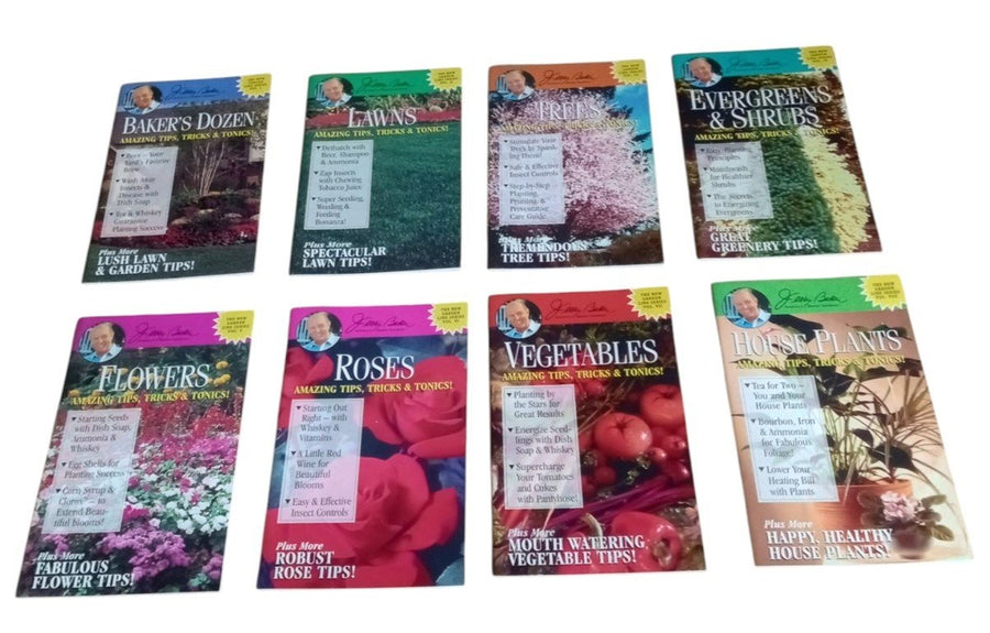 Jerry Baker New Garden Line Book Set 1-8 Retro Collectible Nostalgic Gardening