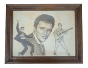 Elvis Presley Sketch Portrait By Michael Irvin Vintage Collectible Nostalgic