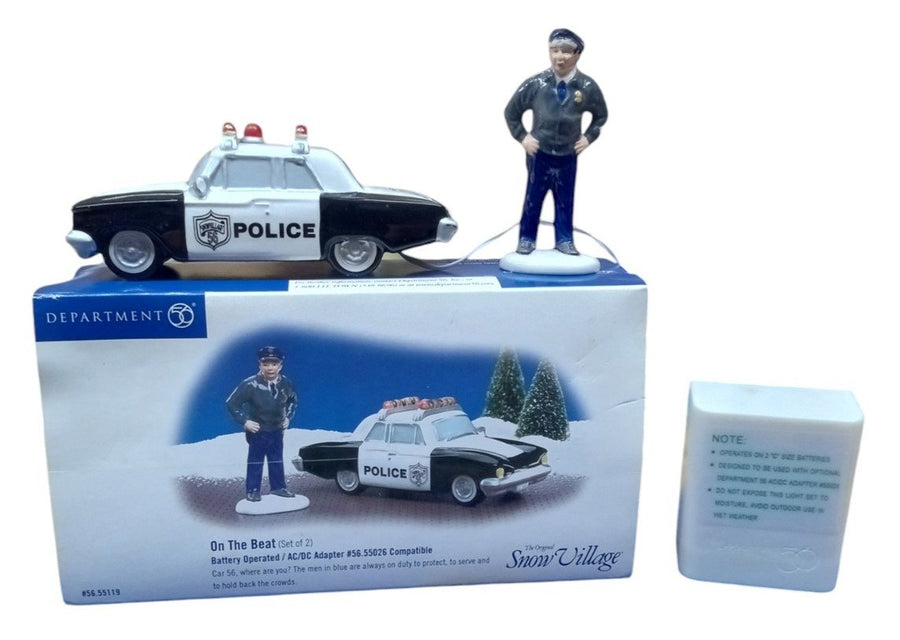 Department 56 On The Beat Snow Village Collection Festive Christmas Collectible