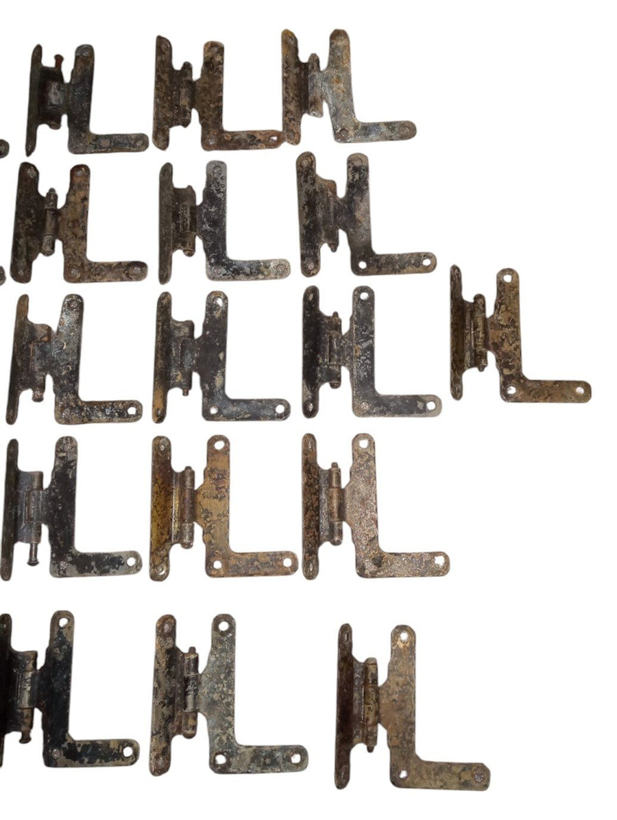 Metal Hinges Set Of 26 Vintage Collectible Nostalgic Hardware Home Repair 1960s
