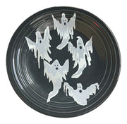 Fiesta - Slate Gray Luncheon Plate Halloween Ghosts Homer Laughlin HLC