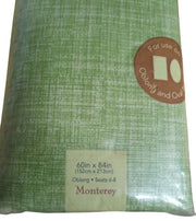 Monterey 60" x 84" Sealed Vinyl Green Oblong Tablecloth Collectible Home Decor