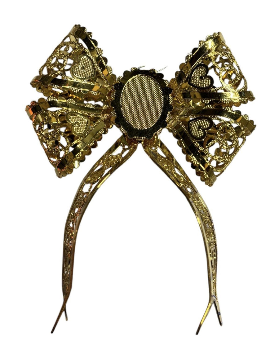 Danbury Mint 1996 Wreath Bow Ornaments Vintage Genuine 24K Gold Flashed Brass