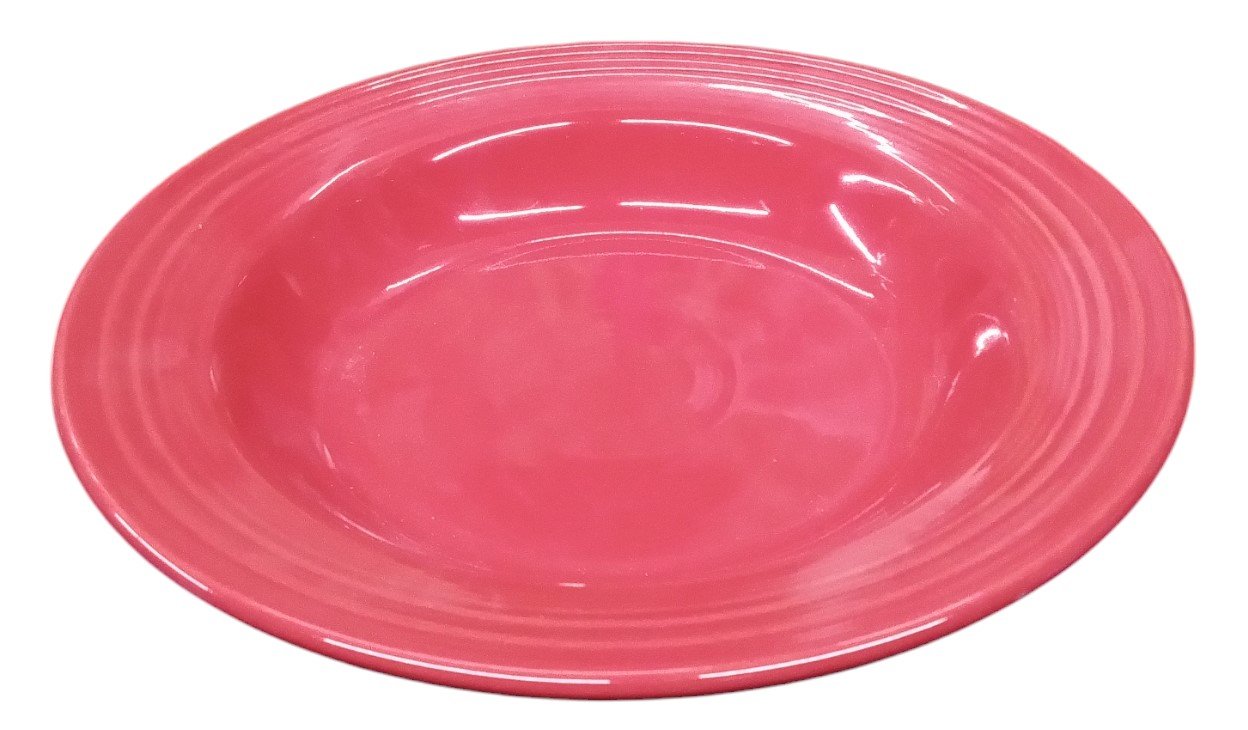 Fiesta - Scarlet Red Rimmed Soup Bowl Homer Laughlin HLC Ceramic Dinnerware