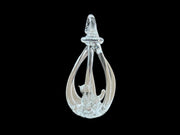 Spun Glass Candle Slipper Bird in a Cage Vintage Set of 3